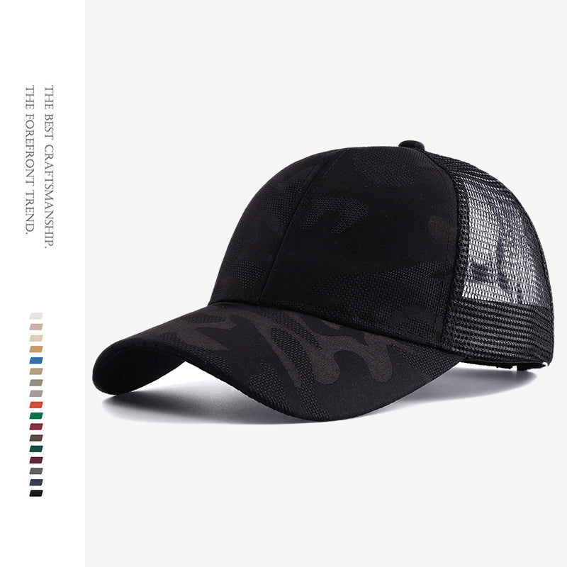 Wholesale Versatile Camouflage Sports Breathable Mesh Hard Top Baseball Cap